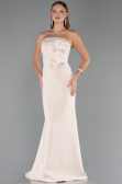 Robe Queue de Poisson Longue Beige ABU5485