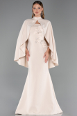 Robe Queue de Poisson Longue Beige ABU5485