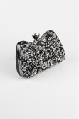 Sac De Soirée Luxe Pierreux Noir-Argent SH828