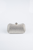 Sac de Soirée Luxe A motifs Platine SH855