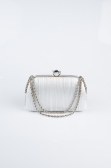Sac de Soirée Luxe Coupe Au Laser Argent SH860