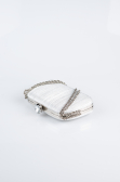 Sac de Soirée Luxe Coupe Au Laser Argent SH860