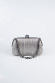Sac de Soirée Luxe Coupe Au Laser Platine SH860