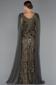 Robe de Soirée Longue Perlé Kaki ABU5248