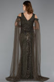 Robe de Soirée Longue Perlé Kaki ABU5497