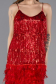 Robe De Cérémonie Courte Rouge ABK1629
