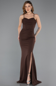 Robe de Soirée Longue Brun ABU5506