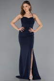 Robe de Soirée Longue Bleu Marine ABU5506