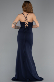 Robe de Soirée Longue Bleu Marine ABU5506