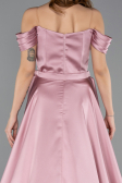 Robe de Soirée Longue Satin Poudre ABU5507