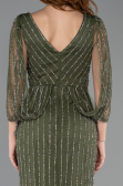 Robe de Soirée Longue Pierreux Kaki ABU5475