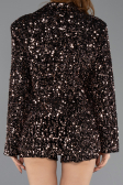 Tenue de Soirée Courte Velours à Paillettes Cuivre ABK2478