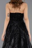 Robe de Soirée Longue Perlé Noir ABU5511