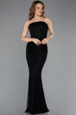 Robe de Soirée Longue Dantelle Noir ABU5510