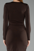 Robe de Cérémonie Courte Brun ABK2484