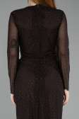 Robe de Cérémonie Midi Pierreux Brun ABK2492