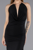 Robe De Soirée Midi Noir ABK2495
