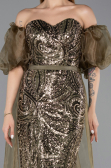 Robe de Soirée Longue Kaki ABU5537