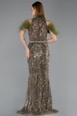 Robe de Soirée Longue Kaki ABU5538