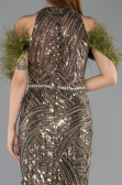 Robe de Soirée Longue Kaki ABU5538