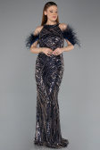 Robe de Soirée Longue Bleu Marine ABU5538