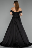 Robe de Soirée Longue Perlé Noir ABU5542