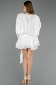 Tenue de Soirée Mini Mousseline Blanc ABK2499