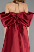Robe De Soirée Perlé Longue Rouge Bordeaux ABU5234