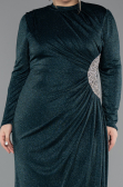 Robe Hijab Grande Taille Longue Émeraude ABU5502