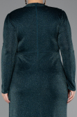 Robe Hijab Grande Taille Longue Émeraude ABU5502