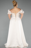 Robe De Soirée Grande Taille Perlé Longue Beige ABU5155