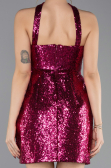 Robe De Soirée Mini Fushia ABK2201