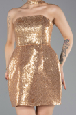 Robe De Soirée Mini Or ABK2201