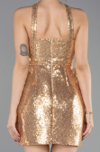 Robe De Soirée Mini Or ABK2201