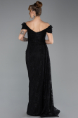 Robe de Soirée Longue Lacé Noir ABU5553