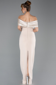 Robe De Soirée Midi Beige ABK2501