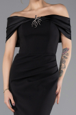 Robe De Soirée Midi Noir ABK2501