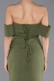 Robe de Soirée Longue Kaki ABU5559