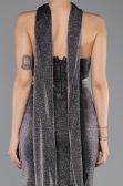Robe de Soirée Longue Anthracite ABU5560