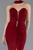 Robe de Soirée Longue Rouge Bordeaux ABU5561