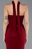 Robe de Soirée Longue Rouge Bordeaux ABU5561