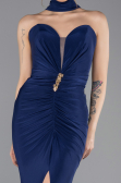 Robe de Soirée Longue Bleu Marine ABU5561