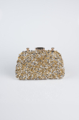 Sac de Soirée Luxe Pierreux Or SH839