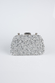 Sac de Soirée Luxe Pierreux Argent SH839