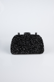 Sac de Soirée Luxe Pierreux Noir SH839