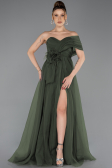 Robe de Soirée Longue Kaki ABU5528