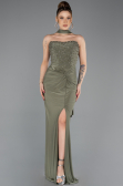 Robe de Soirée Longue Kaki ABU5564