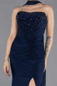 Robe de Soirée Longue Bleu Marine ABU5564