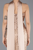Robe de Soirée Longue Perlé Or ABU5556
