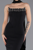 Robe Queue de Poisson Longue Noir ABU5566